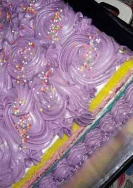 Rainbow cake kukus