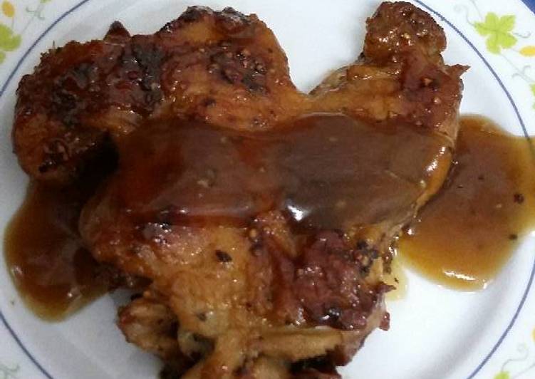 gambar untuk resep makanan Chicken steak with oyster sauce & black pepper