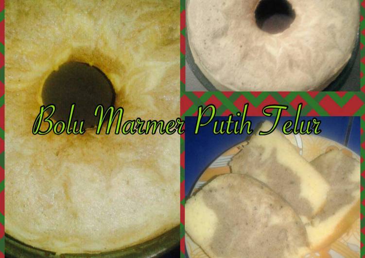 resep makanan Bolu Marmer Putih Telur