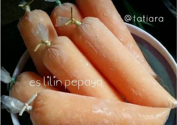 resep masakan Es Lilin PEPAYA