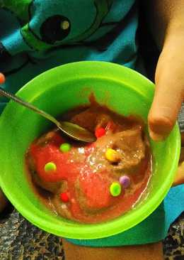 Es krim pisang saus jambu merah (for todler)