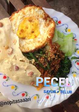 Pecel sayur+telur