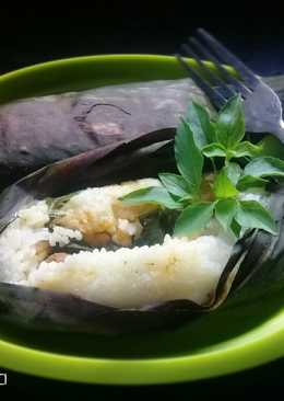 Nasi bakar isi usus kemangi pedasss