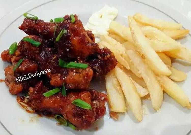 gambar untuk resep makanan Ayam Saus Madu (Holdak Korea)