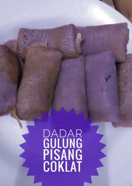 Dadar gulung pisang coklat