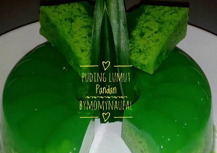 bahan dan cara membuat Puding Lumut Pandan