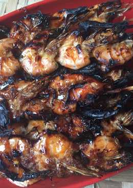Udang bakar pedas manis
