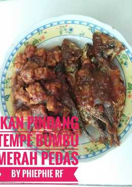 Ikan pindang tempe bumbu merah pedas