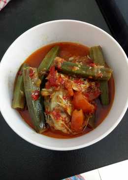 Asam pedas kakap merah with okra ðŸ˜‹