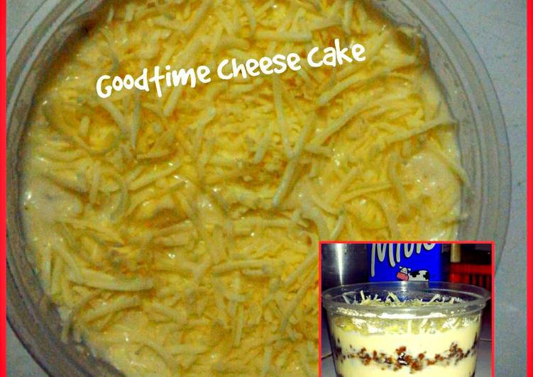 bahan dan cara membuat Goodtime Cheese Cake