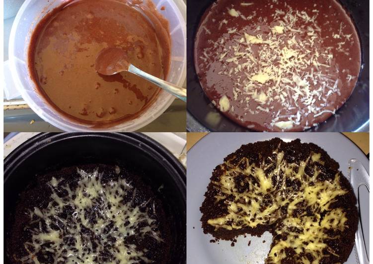 Resep Brownies cokelat keju lumer ala mamasita (Masak di Ricecooker)