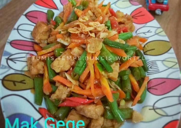 resep Tumis Tempe Buncis Wortel ??