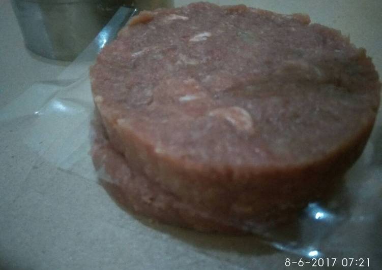 resep lengkap untuk Daging Patty Isian Burger