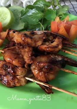 Sate udang madu