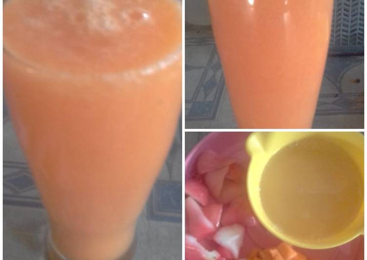 resep makanan Jus pepaya,jambu air,jeruk nipis (pjj) ??