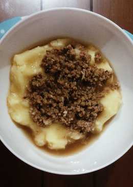 Mashed potato with sautÃ©ed beef and mushroom (+1)