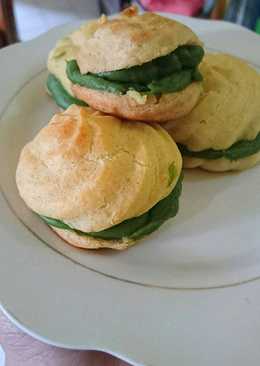 CHOUX PASTRY isi MATCHA CUSTARD VLA