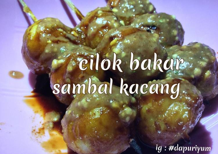 bahan dan cara membuat Cilok bakar sambal kacang