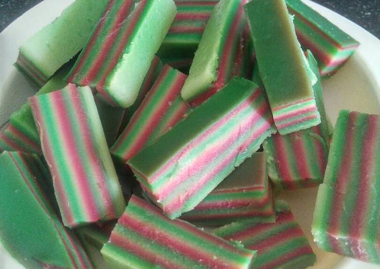 gambar untuk resep makanan Kue lapis terigu mudah (bahan seadanya)