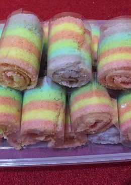 Rainbow Mini Roll Cake