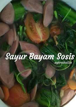 20. Sayur Bayam Sosis #BikinRamadanBerkesan