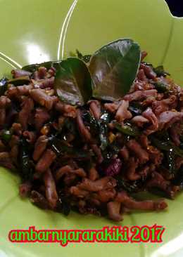 Oseng usus cabe ijo