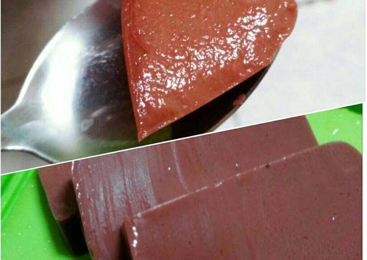 cara membuat Silky Puding Coklat