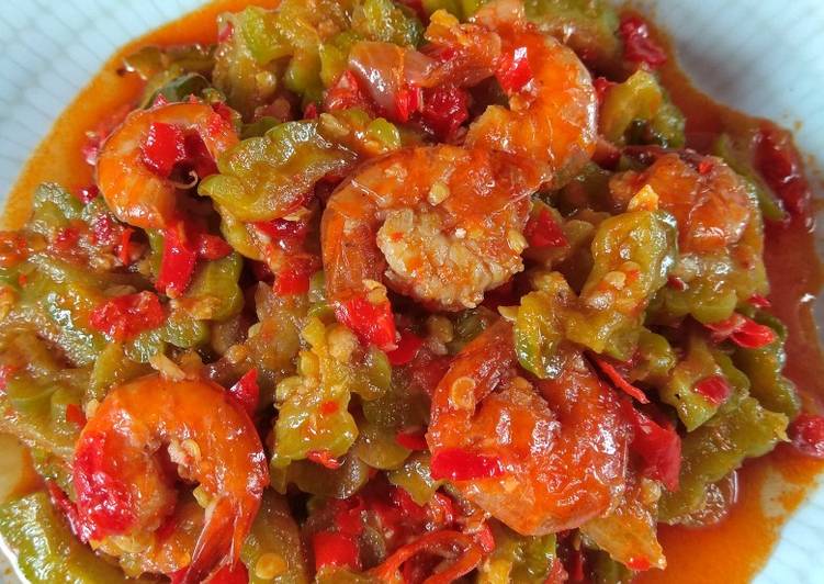 Resep Tumis pare udang pedas oleh Dish by Ifah - Cookpad