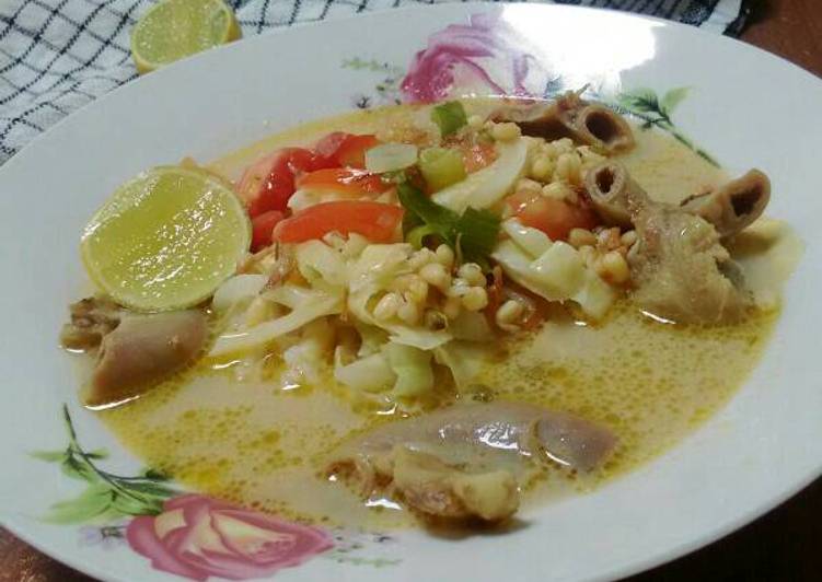 resep masakan Soto betawi usus sapi