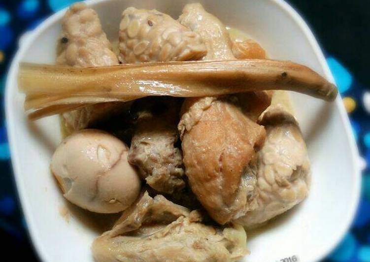 resep lengkap untuk Opor Ayam Telur Tempe (#postingrame2_ayam)