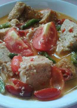 Mix Oncom+ Kulit Melinjo + Tahu Kuah Santan Minim Bumbu