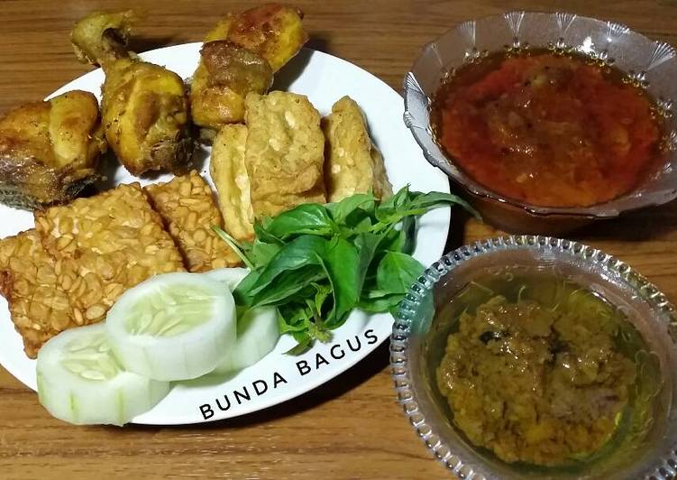  Resep Ayam Tempe dan Tahu Penyet Ala Kaki Lima oleh Bunda 