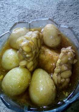 Semur telur,tahu,tempeð'Manis plus gurih mantapð