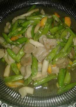 Oseng jamur tiram n buncis gak pedes lagið