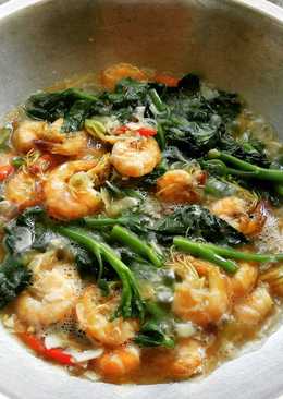 Tumis udang kangkung