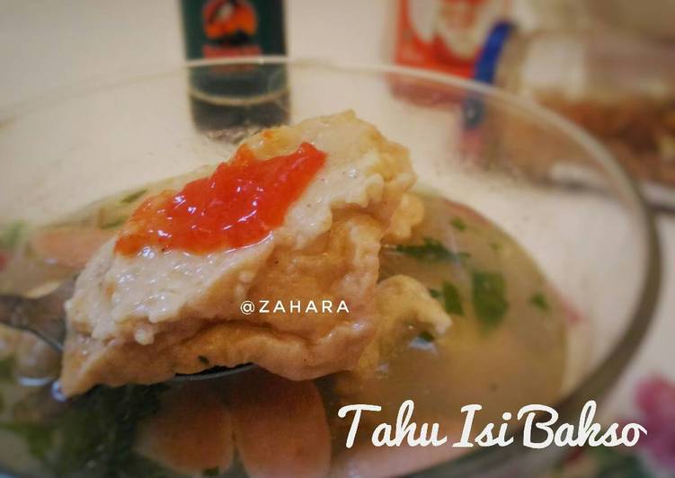 bahan dan cara membuat Taiso (Tahu Isi Bakso)