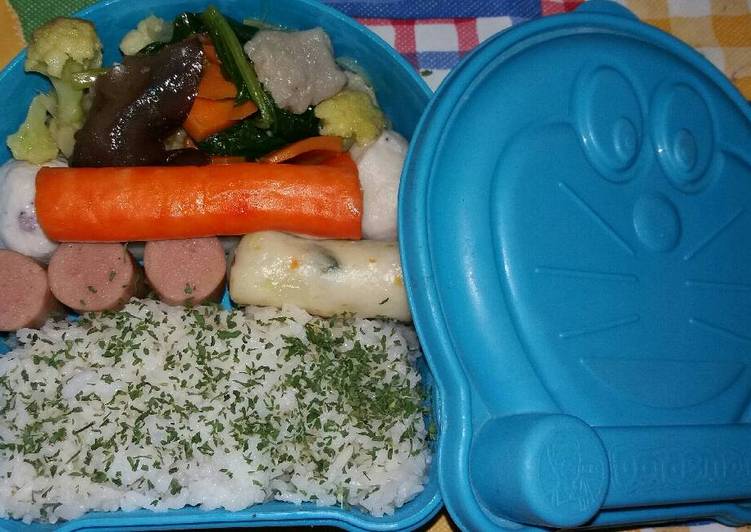 cara membuat Bento (Bekal Makan siang Untuk anak)