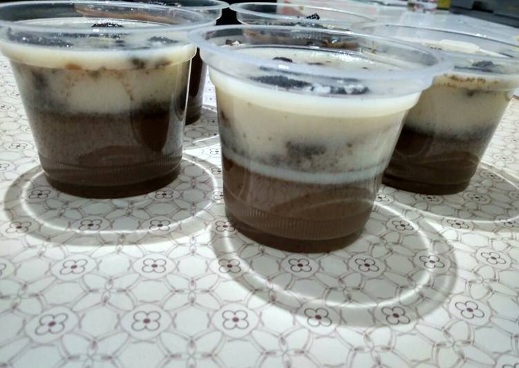 resep masakan Silky Pudding Oreo Cokelat