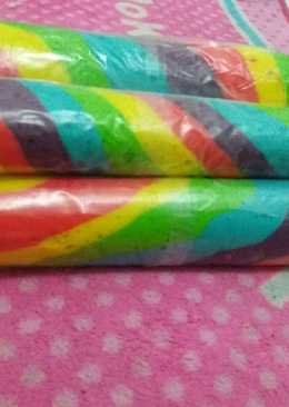 Rainbow rollcake kukus ð