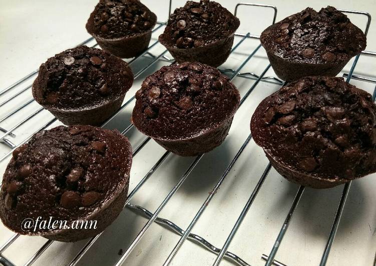 Resep Chocolate custard muffin