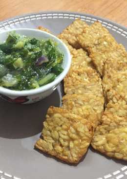 Tempe goreng sambal goreng ijo enak mantap #homemadebylita