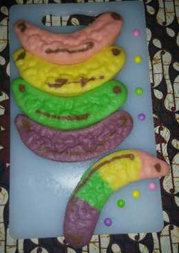 Banana Rainbow Cake Steam / Banana Cotton Kue Praktis anti gagal