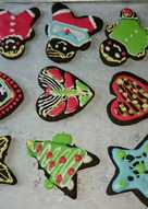 Christmas sugar cookies unt natal anak warna warni
