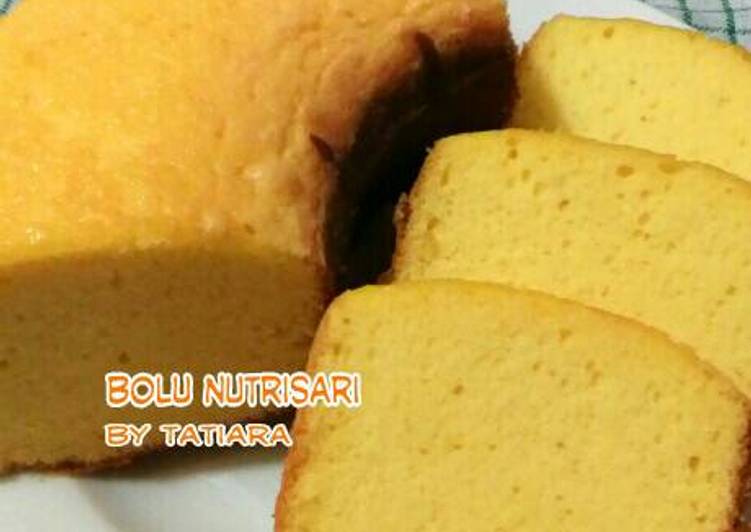 resep lengkap untuk Bolu Nutrisari