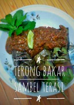 Terong Bakar Siram Sambal Terasi