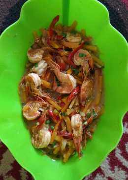 Udang wortel pedas manis