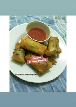Lumpia isi daging+mayo