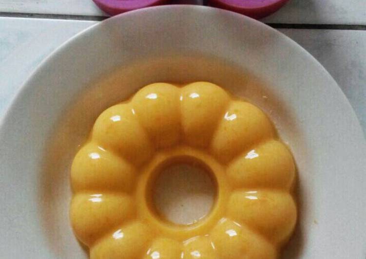 cara membuat Puding susu kabocha