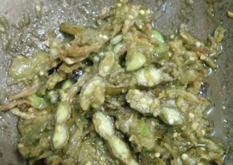 resep makanan Sambal pete campur teri cabe ijo