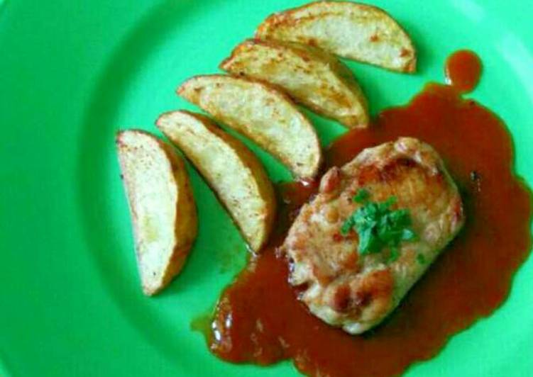 Resep Chicken Steak with Potato Wedges By Devita Augina Erlisafitrani